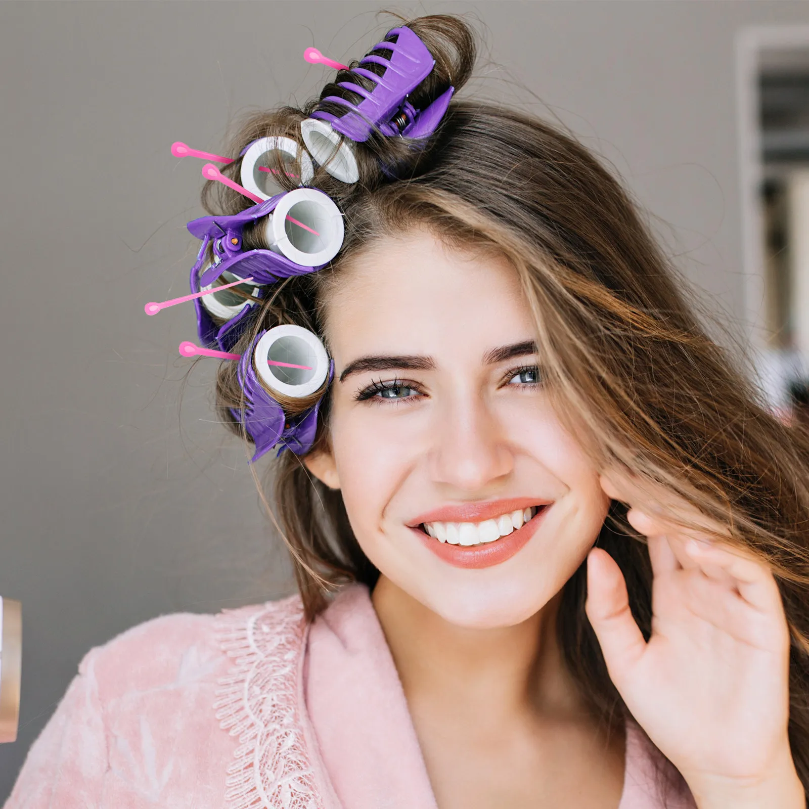 2Packs Perming Needles Plastic Hair Curlers Pins Long Strip Design for Secure Hold and Natural Waves Hair Accessories