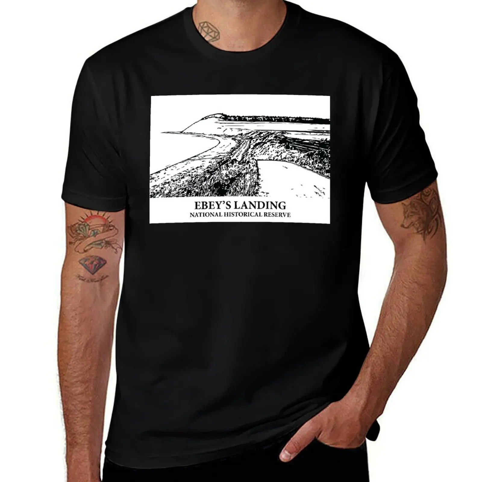 Футболка Ebey’s Landing National Historical Reserve, удобная рабочая футболка для мужчин