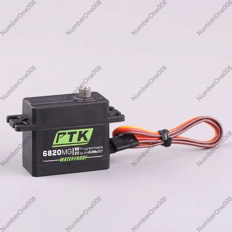 PTK 6820MG 20kg High Torque Metal Gear Digital Servo, 27kg·cm 0.087s/60° for RC Airplane Car Fixed Wing
