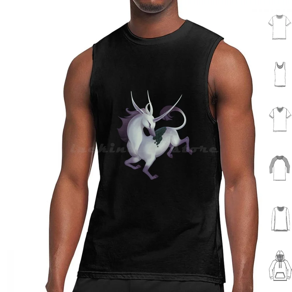 Kirin Tank Tops Vest Sleeveless Kirin Horse Unicorn Fantasy Mythology