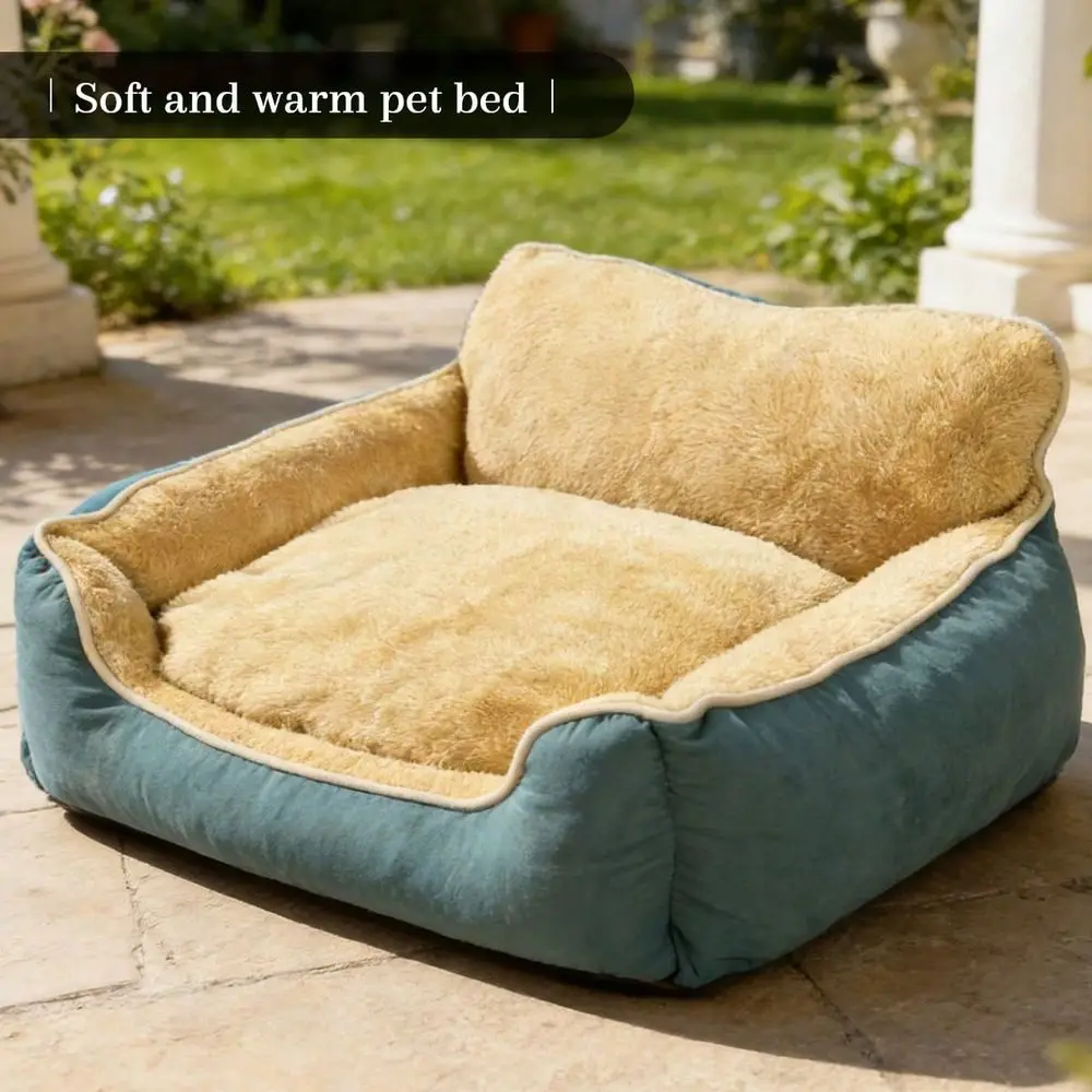 

Dog Supplies Pet Furniture And Beds Dog Bed Sofa With A Thick Plush Pet Bed With A Backrest Is Warm In Winter And Is Suitable Fo