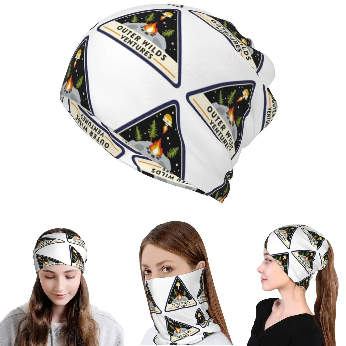 

Outer Wilds Ventures Patch Bandana Neck Gaiter Wrap Scarf Warm Headband Beanies Hat for Men Women Adult Winter