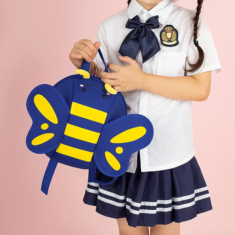 Cute Bee Shape Backpack for Girls Cartoon School Bag Fashionable Children's Purse Women's Backpack for Students School Season