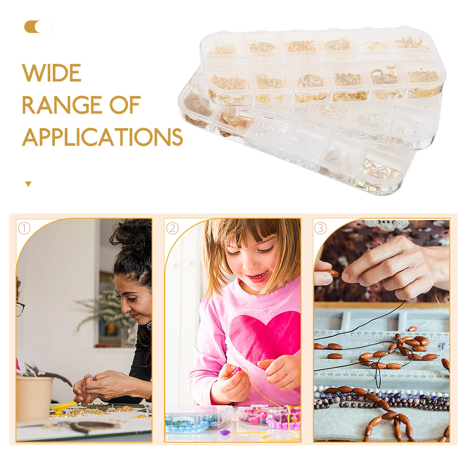 

3 Boxes Resin Fillers Vibrant Glossy Alloy DIY Epoxy Fillers for Phone Decoration Sweater Chain Anklet Handmade Crafting