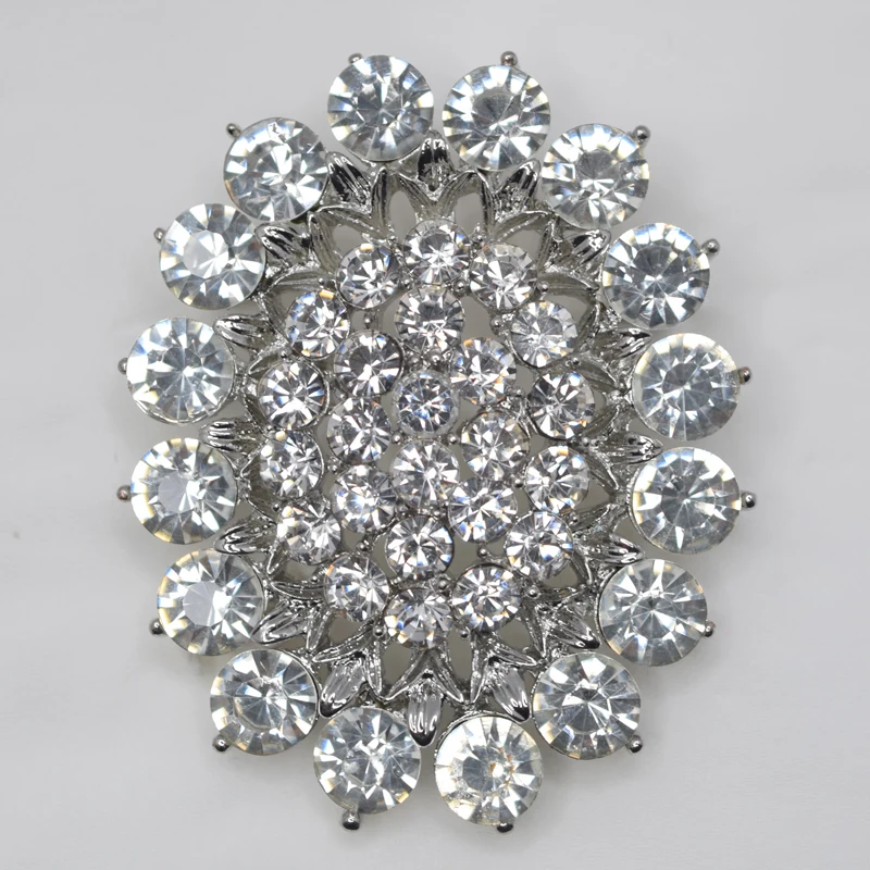 

12pcs/lot Wholesale Rhinestone Bridal wedding Flower Pin brooches Party prom Jewelry Gift C101773
