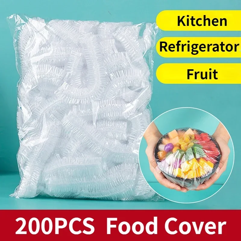 Disposable Food Cover Saran Wrap Food Cover Food Grade Fruit Fresh-keeping Plastic Bag Kitchen Storage Bag Organizer Saran Wrap