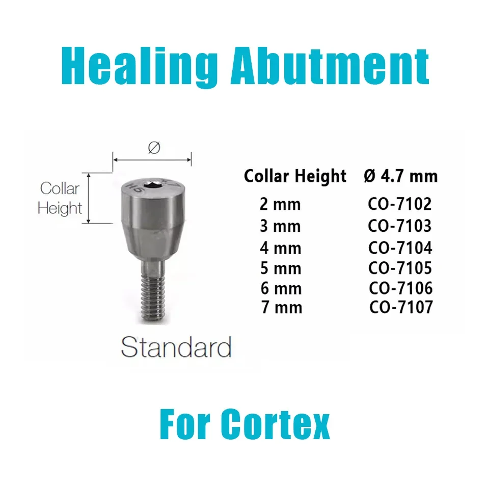 10Pcs Dental Titanium Healing Abutments Fits Cortex Platform Hex Driver Second Stage Gingival Collar Restoration Accessorie Part