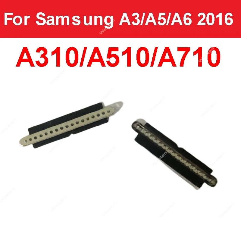 2 pçs fone de ouvido alto-falante malha para samsung galaxy a3 a5 a6 2016 a310 a510 a710 fone de ouvido anti poeira net malha peças reparo