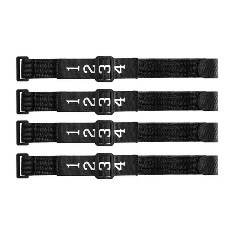 8 Piece Football Referee Gear- Football Numbered Wrist Down Indicator Black Polyester For Head Linesman Umpire Equipment