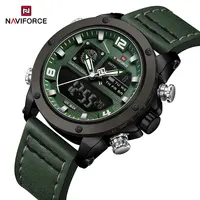 Reloj militar Digital NAVIFORCE para hombre, reloj resistente al agua con pantalla Dual, reloj deportivo de cuarzo para hombre, reloj de pulsera luminoso de alta calidad