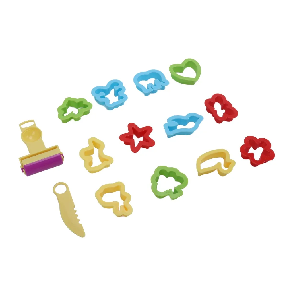 14pcs Practical Various Shape Cutters Modeling Clay Cutters Lightweight Easy Cleanable Playdough Tool Kit Clay Starter Set DIY