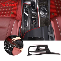 For BMW 5 Series G30 2017-2021 ABS Car Center Console Gear Shift Panel Trim Cover Stickers Auto Interior Accessories