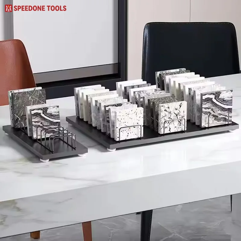（for one piece) Customized Tile Display Rack Durable Tabletop Metal Display Stand for Marble Granite Sample Stone