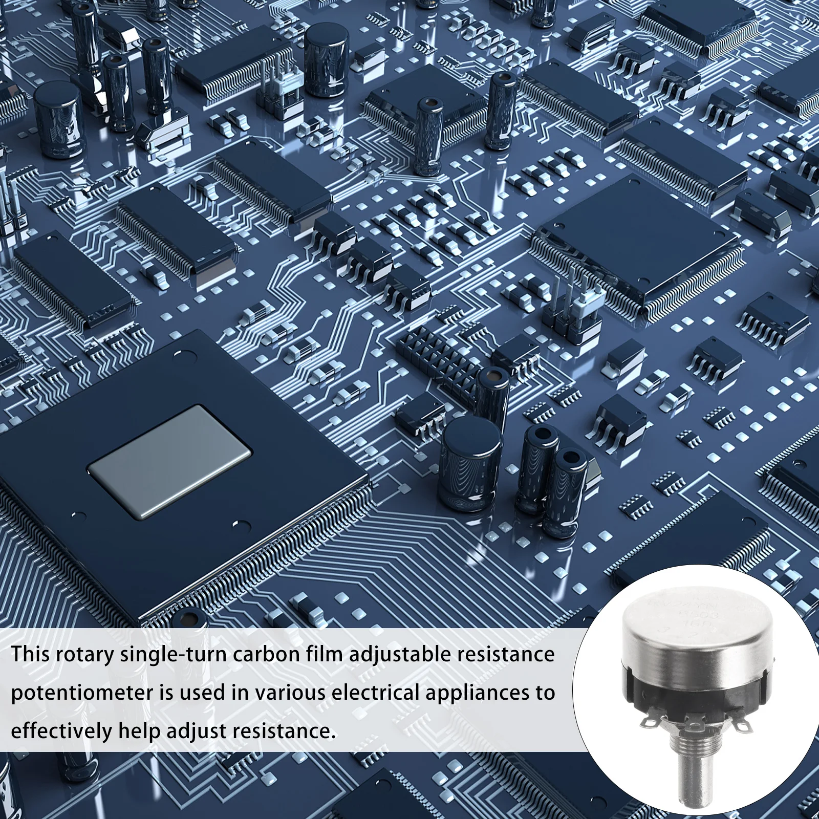 

2pcs Carbon Film Potentiometer Ohm Motor Speed Control Tool For Inverter Regulation Supplies Resistance Trimmer Rheostat