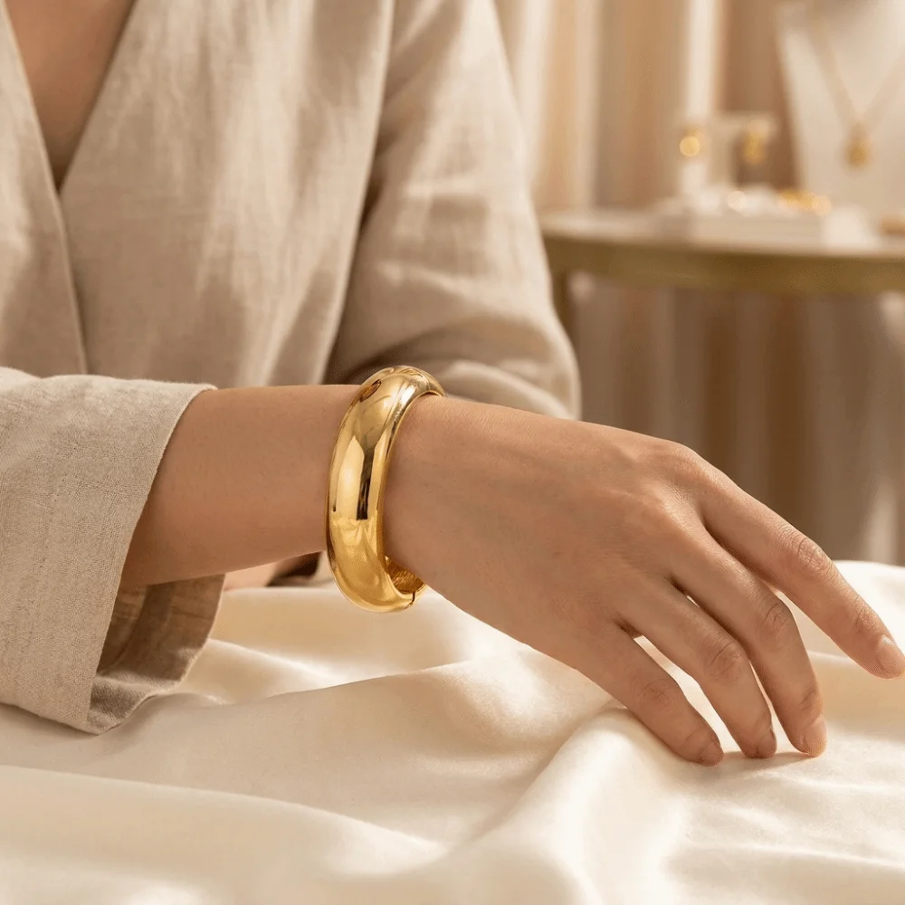 Arched Stackable Bangles Marbled Resin Smooth Cuff Cuff Bracelet Multi-Functional Geometric Wide Bangle Women And Couples