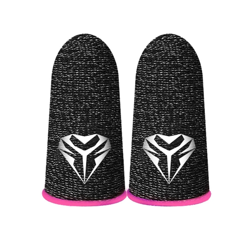 1 Pair Gaming Finger Sleeves Anti-Sweat Breathable Game Gloves Seamless Touchscreen Fingertip Cover for Phone Games