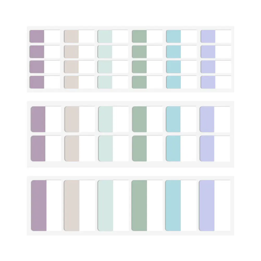 1 Set Sticker Page Marker Self-Adhesive Tabs For Notebooks Plastic Page Mats Writable Sticky Memo Pad Fast Dry Labeling