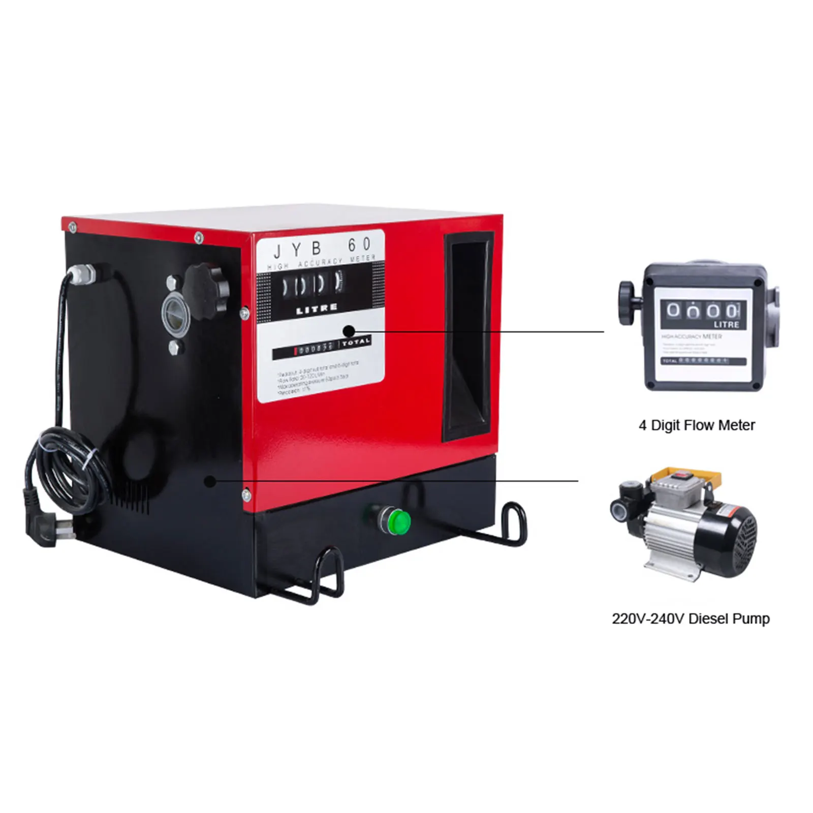220V-240V Zelfaanzuigende Dieselpomp Voor Graafmachines Bulldozers Walsen Cementmixers