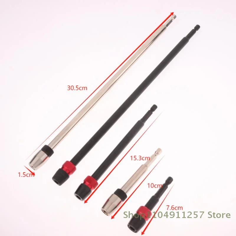 75/100/150/300MM 1/4 Inci Hex Rilis Cepat Obeng Listrik Ekstensi Bit Pemegang Perkakas Tangan