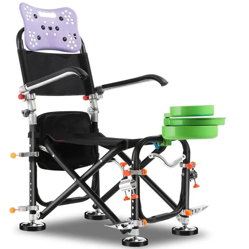 

New Multifunctional Wild Fishing Chair Folding Stool Portable Stool Reclining All-terrain Fishing Chair