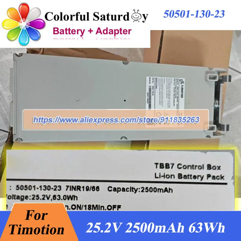 Original 50501-130-23 Battery 25.2V 2500mAh 63Wh 7INR19/66 for Timotion TBB7 Control Box Laptop Battery