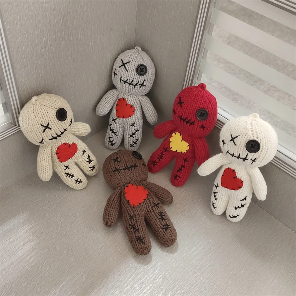 Voodoo Dolls Set with Creepy Revenge Voodoo Doll DIY Halloween Scray Ghost Holder Horror Funny Christmas Ornaments Toys Gift