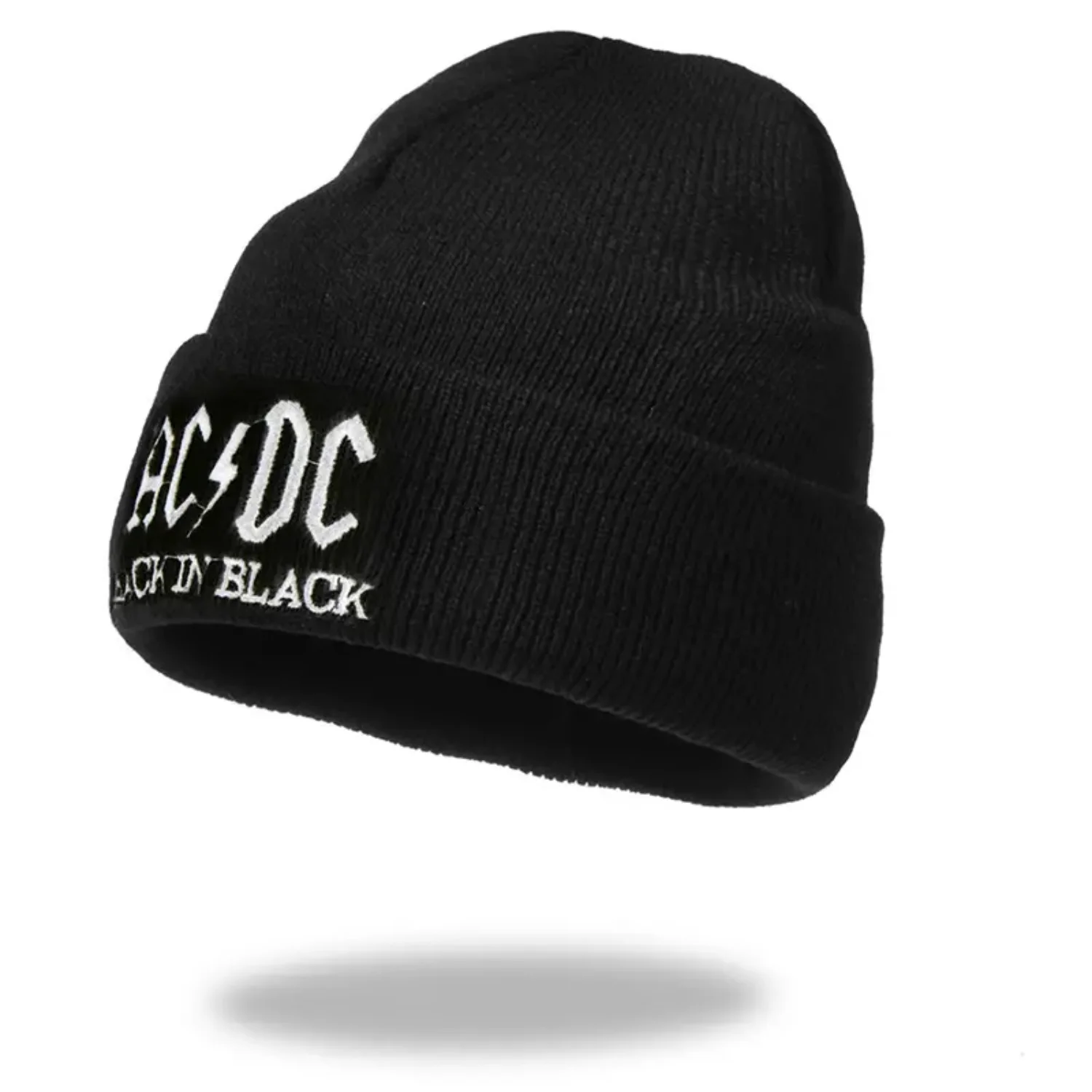 

ACDC Knit Cap | Embroidered Logo Beanie Hat for Rock Fans | Classic Rock Band Inspired Headwear for Men and Women