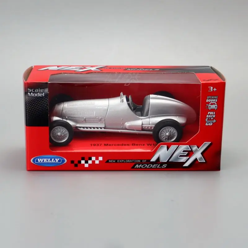 Welly toy car model 1937 Mercedes-Benz W125 classic car pull back living room room tabletop ornament
