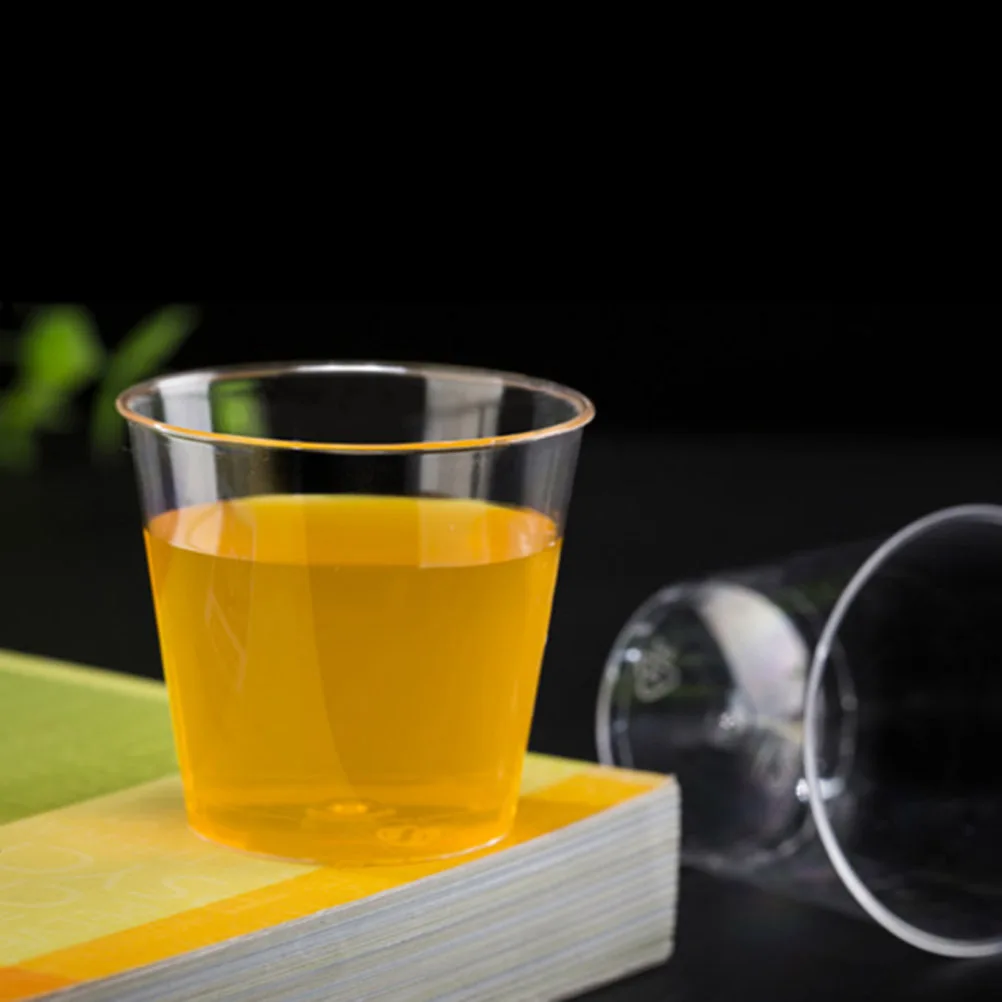 

50Pcs Transparent Hard Plastic 30Ml Tasting Cups Disposable Thickened Drinking Cups for Party Tumblers Birthday Holiday Picnic
