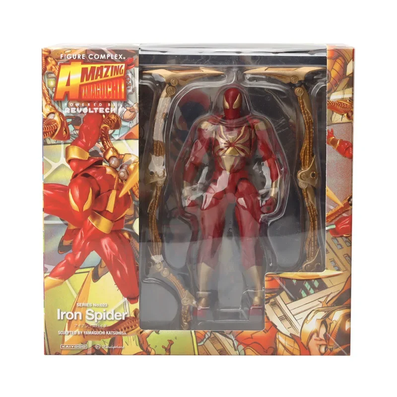 Iron Spider AMAZING YAMAGUCHI Spider Man Peter Parker Black Red KAIYODO Action Figure Statue Model Collectible kids For Toy Gift