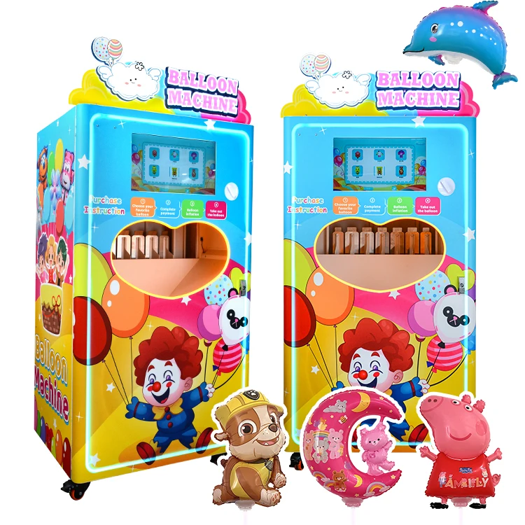 

Customized Automatic Balloon Vending Machine 180 Balloons Commercial QR Coin Token Payment SDK Function