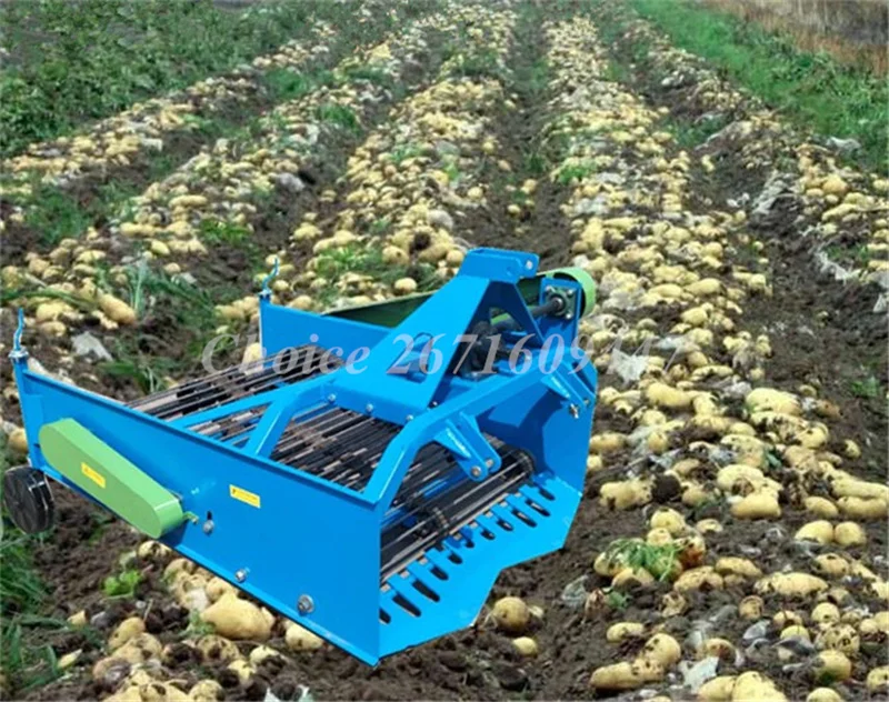 Tractor agrícola para granja, máquina cosechadora pequeña de patatas dulces montada, cadena cosechadora de patatas