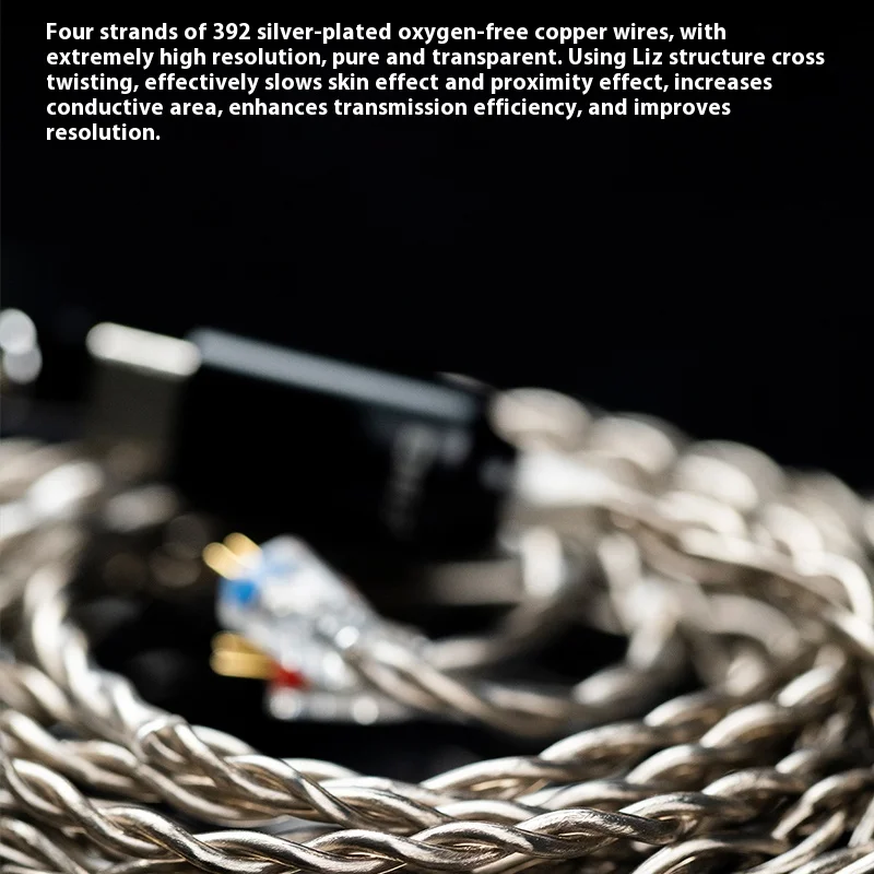 FiiO LS-TC2  0.78mm 2pin Headphone upgrade Cable Type-C Supports Microphone Voice Calls, DSP Audio Decoding