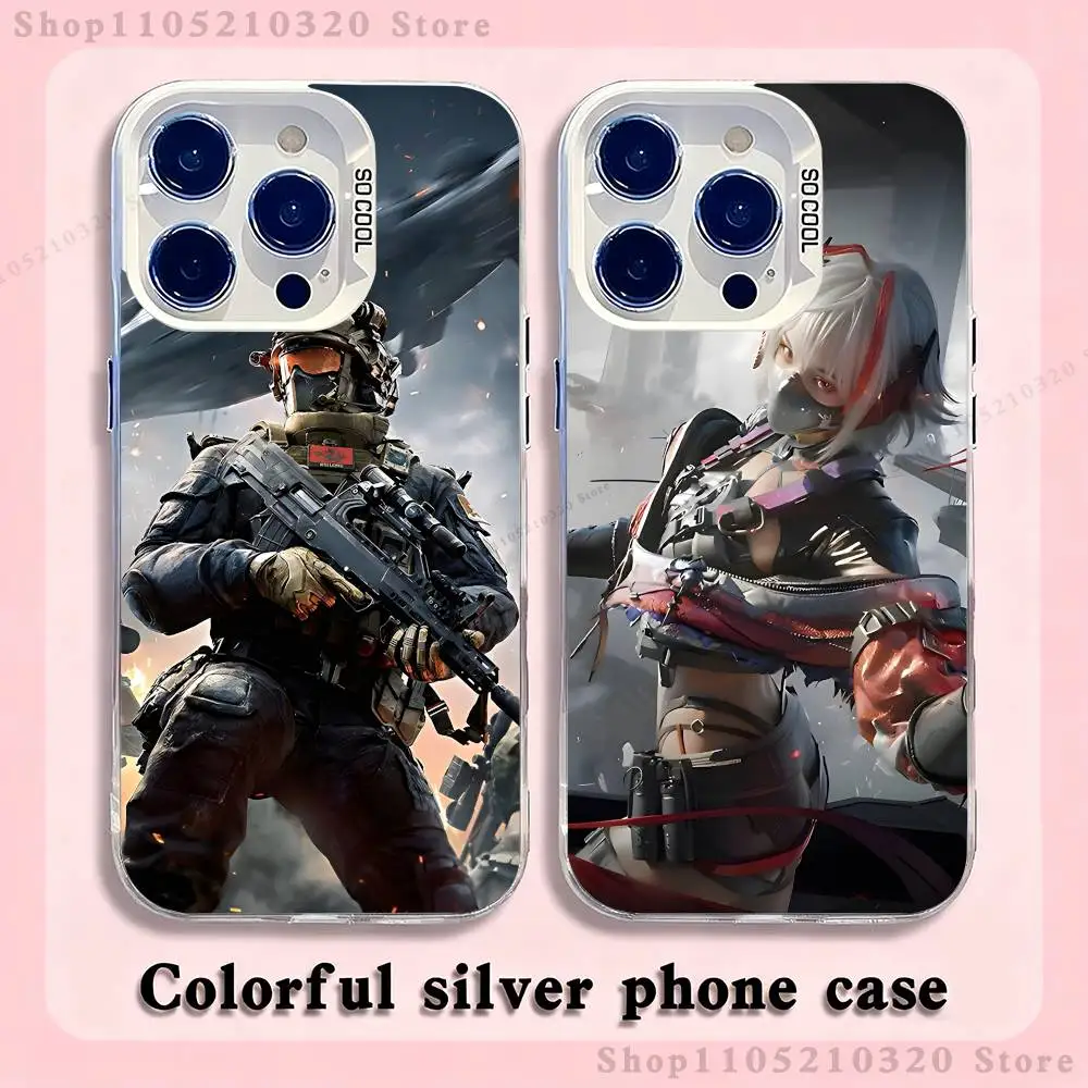 

Game Delta Force Phone Case For iPhone 17,16,15,14,13,12,11,Pro,Max,Plus,Mini,XS,SE Anti Fall White Matte Hard Bumper