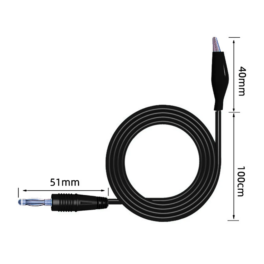 Imagem -05 - Banana Plug para Crocodilo Braçadeira Teste Macio Multímetro Chumbo Cabo de Teste Conector Duplo Testador Sonda para Multímetro P1038 mm