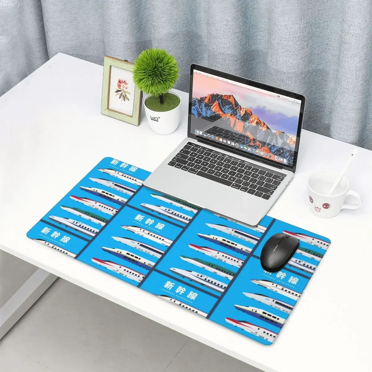 Large Mouse Pad Japanese Shinkansen Bullet Trains - Side View Gamer PC Laptop Mats KeyboardAccessories Desk Mat