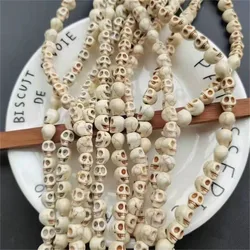 CH70 20Pcs Cool Skull Hip Hop Beads Girl Handmade Diy Beaded Korean Fashion Phone Bag Bracelet Hair Accessories Beads Material