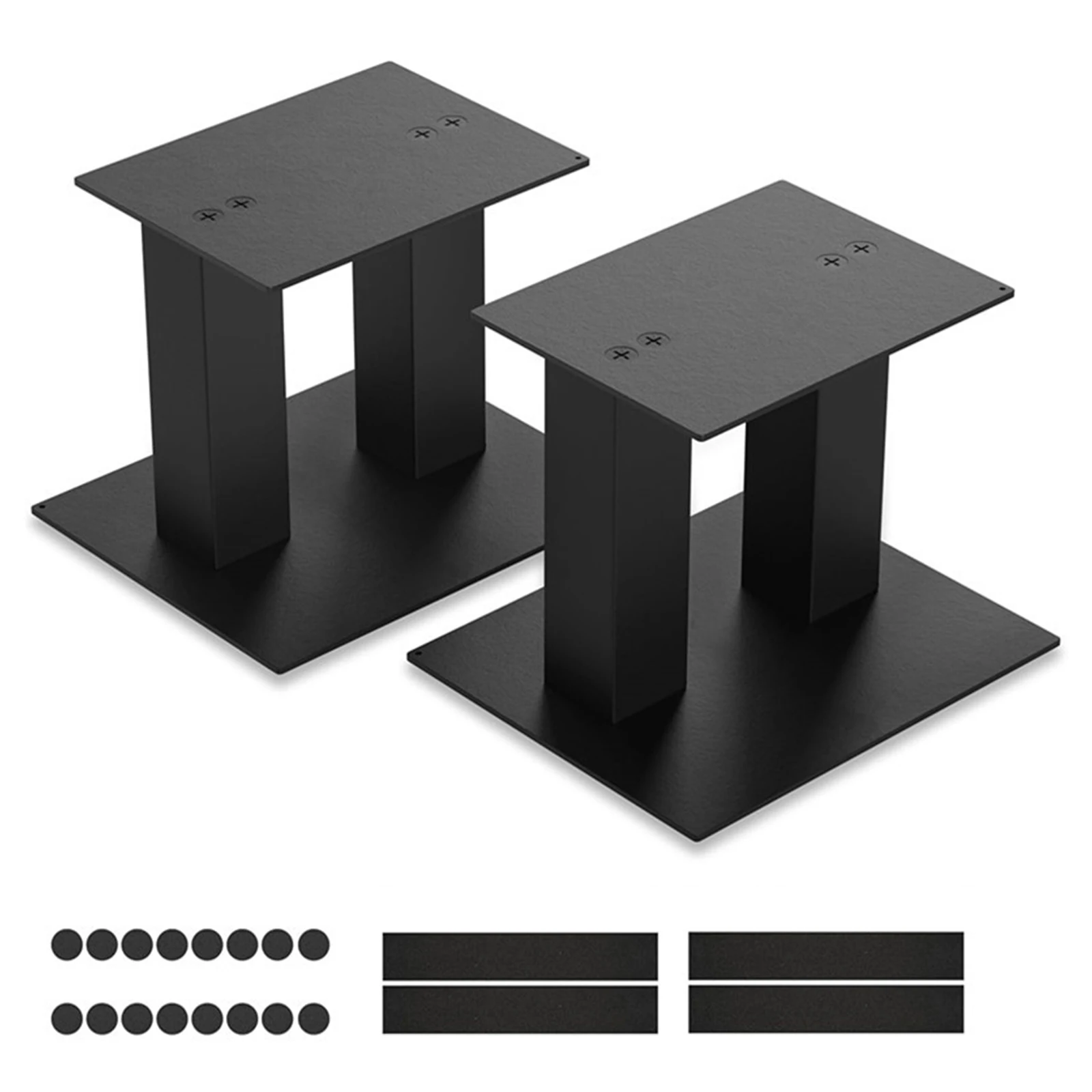

1 Pair Desktop Speaker Stands Up To 25Lb Universal Metal Speaker Stands Desktop Monitor Speaker Stands for Computer Bookshelf