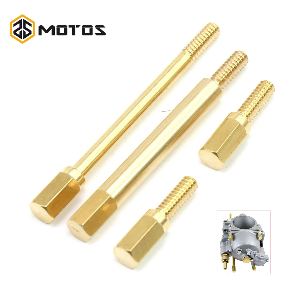 Kit de reparación de carburador ZS MOTOS, tornillos de cuenco flotante extendidos para S & S Super E/G, Kit de tornillos de carburador para una fácil extracción, cuenco flotante