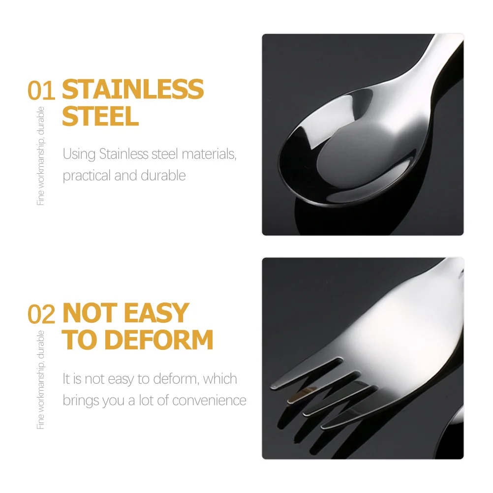 

4pcs Stainless Steel Spoon Fork Set Durable Flatware Tableware Kit For Home Restaurant Party Dining Reusable Cutlery Serving