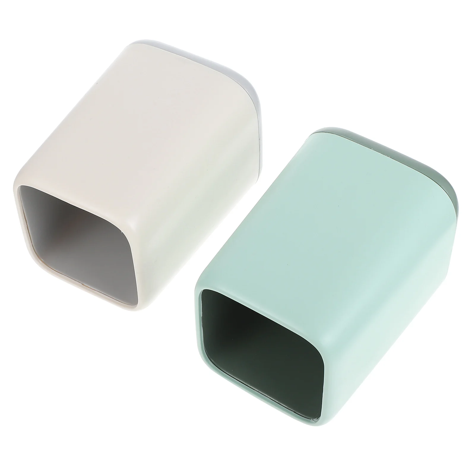 

2 Pcs Pencil Holder Cylinder Makeup Brush Holder ganizer Brush ganizer Storage Desk Tidy Stationery Green Beige