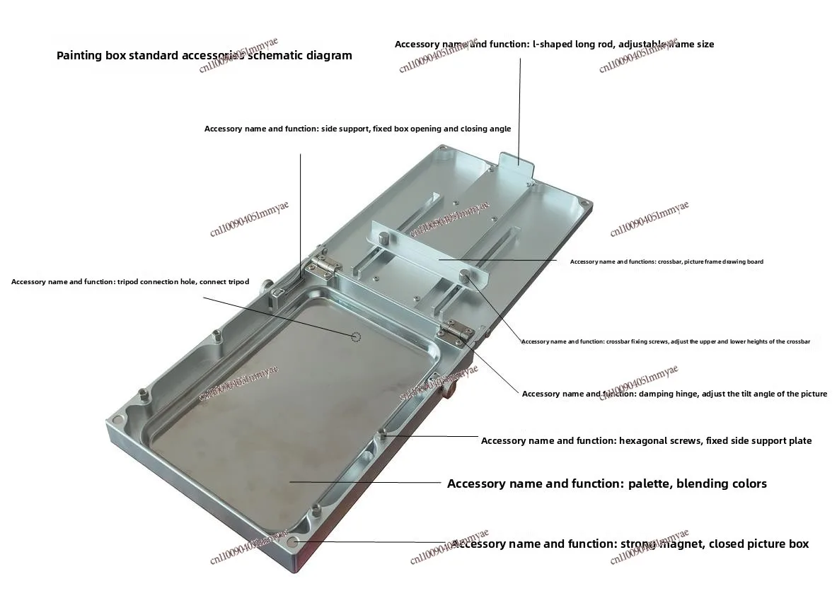 Aluminum alloy outdoor sketching convenient portable adjustable watercolor box