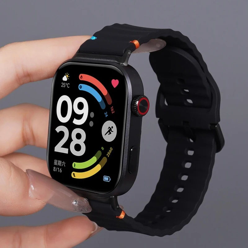 Breathable Silicone Strap for Xiaomi Mi Band 9 Pro/ Mi band 8 pro Sport Replaceable Bracelet correa Redmi Watch 4/5/6 watchband