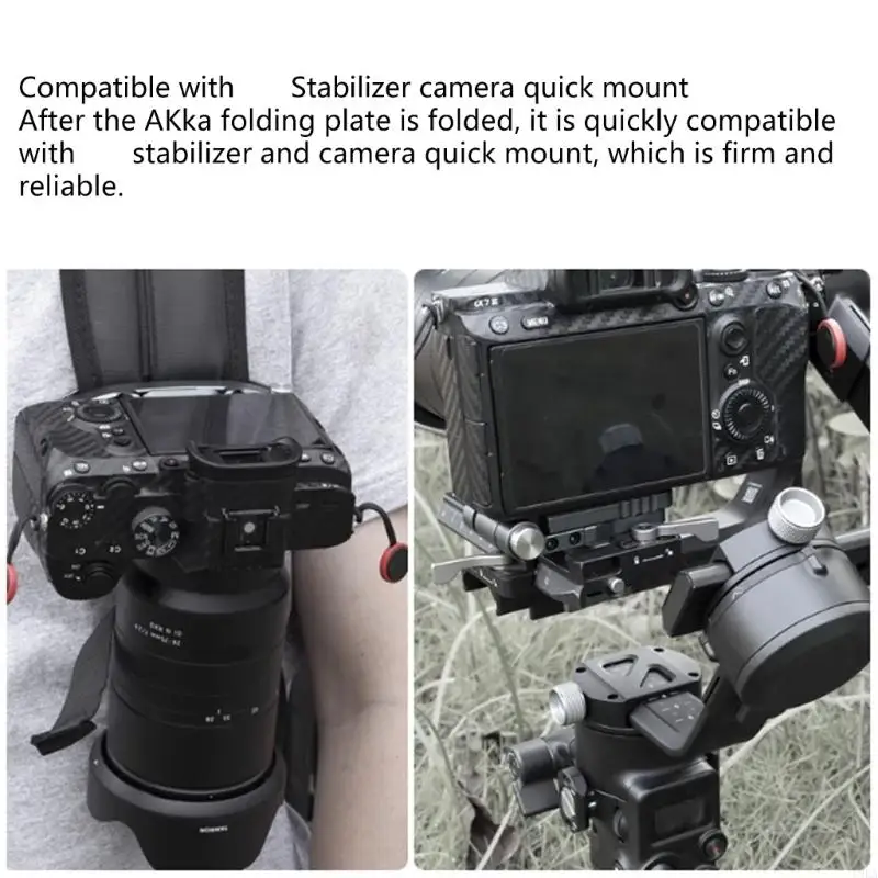 T5EA พับกล้อง l ที่ยึดแผ่นแผ่นพร้อม Arca Quick Releases Plate สำหรับ Stabilizers