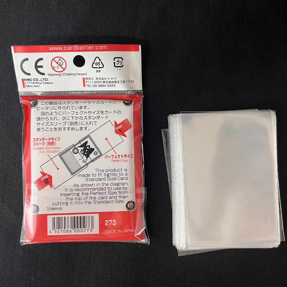 

200pcs/300pcs 64x89mm KMC Clear Card Sleeves, Trading Cards Cover Barrier Fit Standard Size MGT/PTCG/OPCG Card Game Protector