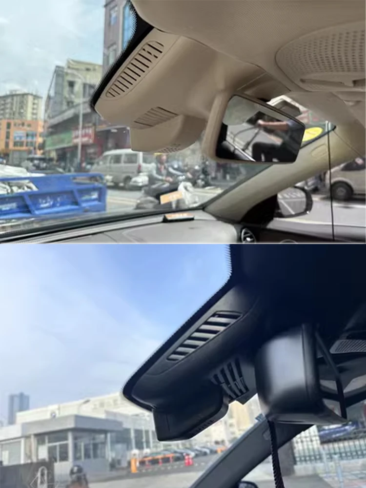 für Mercedes Benz C E Klasse W213 S213 W205 S205 C205 GLC X253 C253 OEM 4K Plug-and-Play DVR Dashcam für Vorder- und Rückkamera mit WLAN
