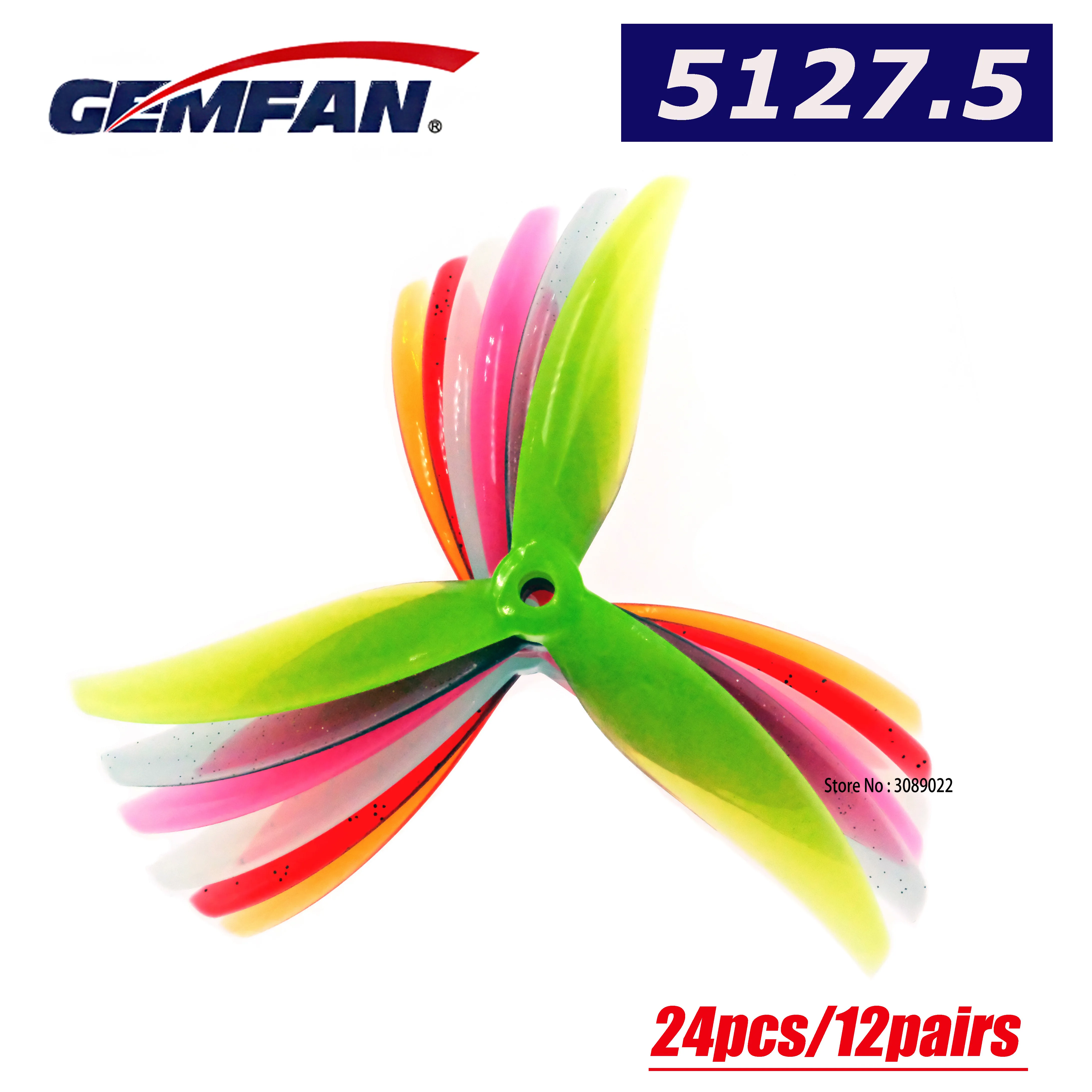 24 stücke/12 paar Gemfan Proxy 5127,5 5 zoll 3 Klinge/Tri-Blade Propeller Requisiten FPV Freestyle für FPV Racing Freestyle Drone Teile