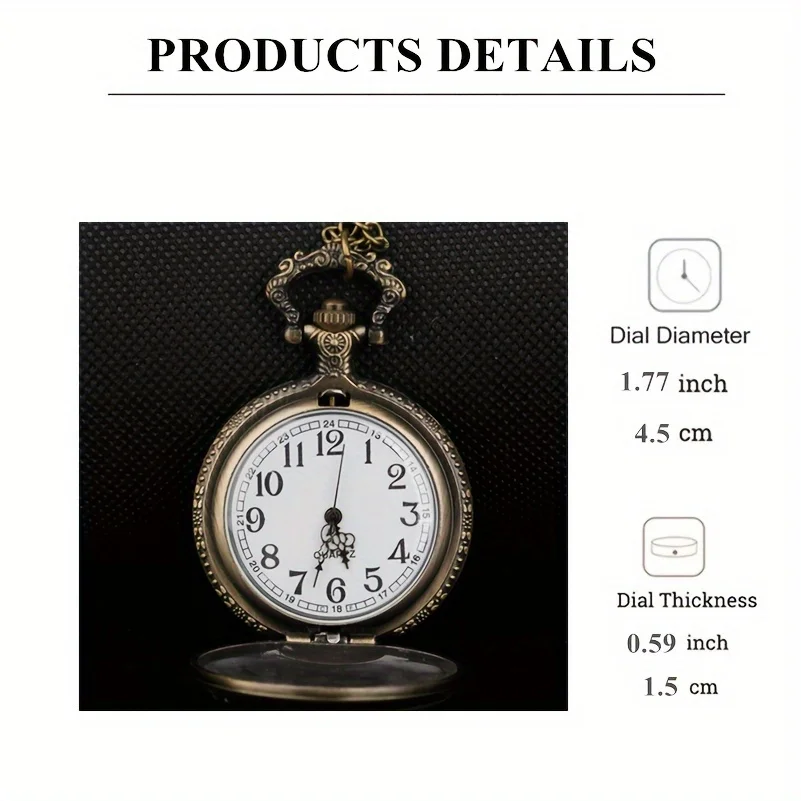 Retro Ghost Head Skeleton Men's Pocket Watch - A Timeless Piece for the Modern Man