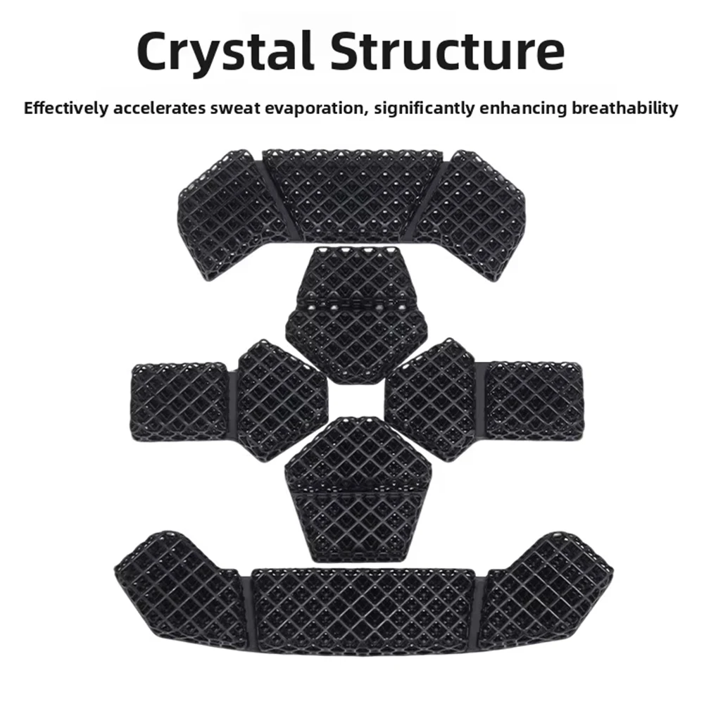 3D-Printed Tactical Helmet Liner Pad Breathable Shock Absorbing Helmet Inner Cushion for FAST MICH WENDY Series Helmet Accessory