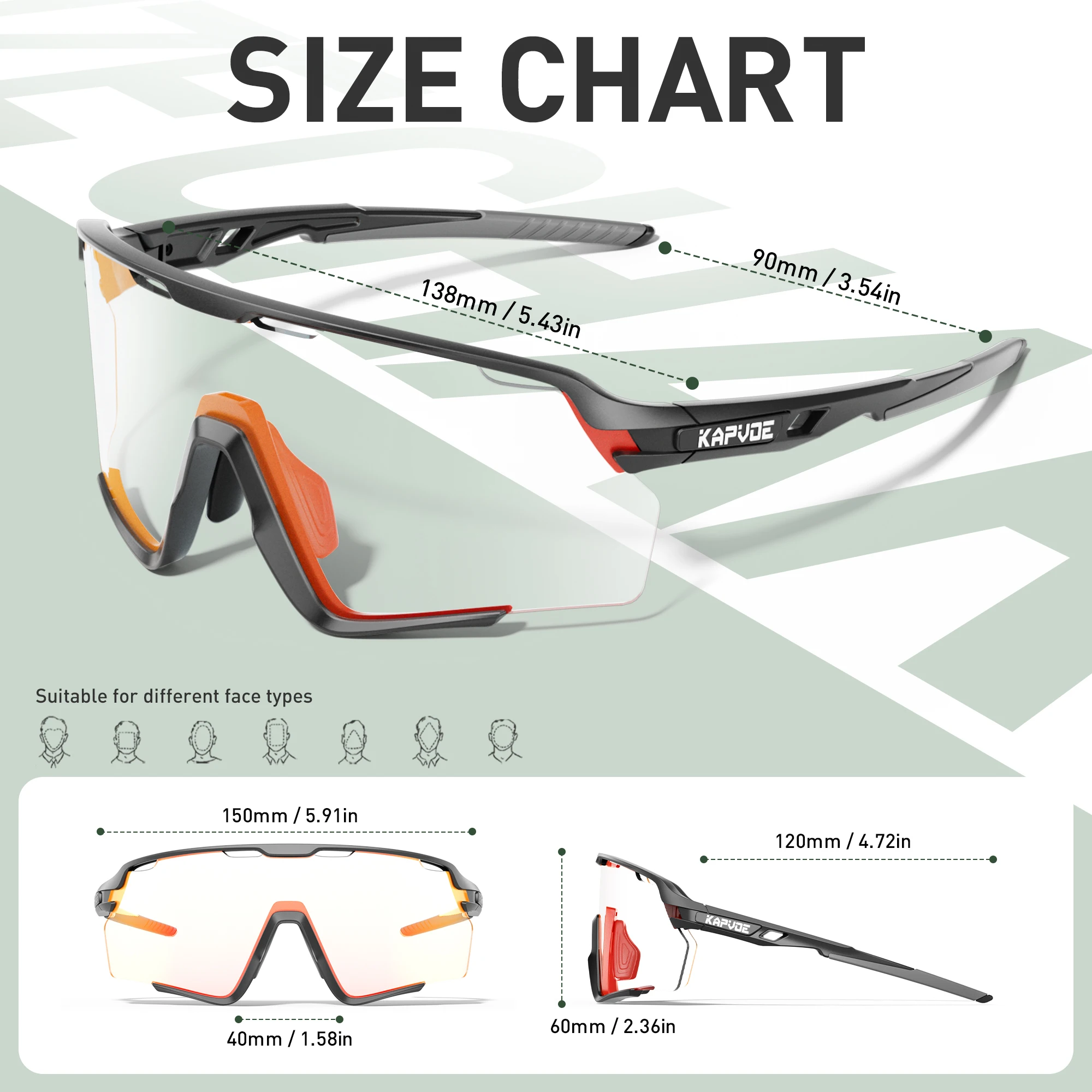 Kapvoe nowe fotochromowe okulary przeciwsłoneczne rower na świeżym powietrzu okulary rowerowe MTB okulary rowerowe mężczyzna sport piesze wycieczki